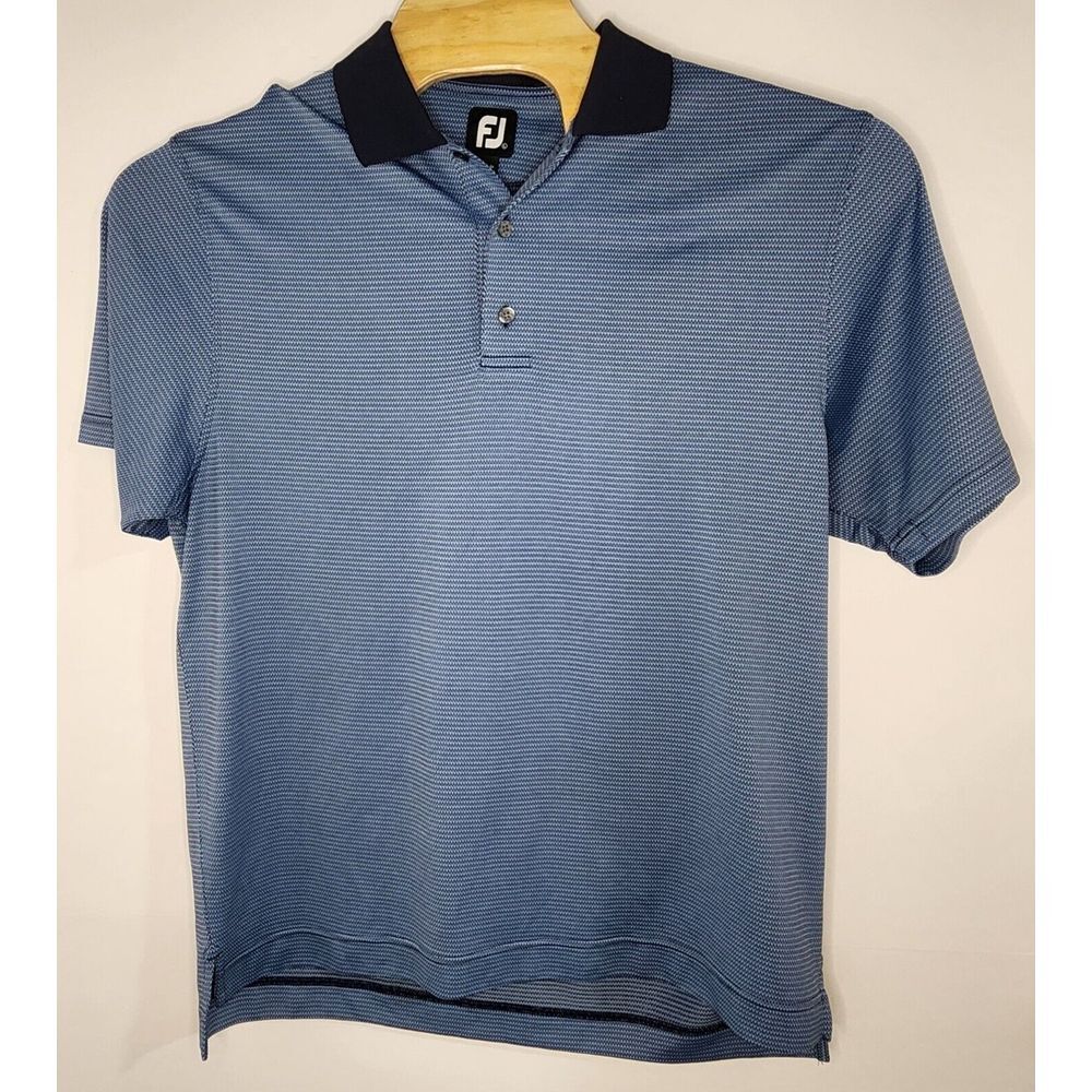 Footjoy Mens Size L Blue Short Sleeve Polo Shirt